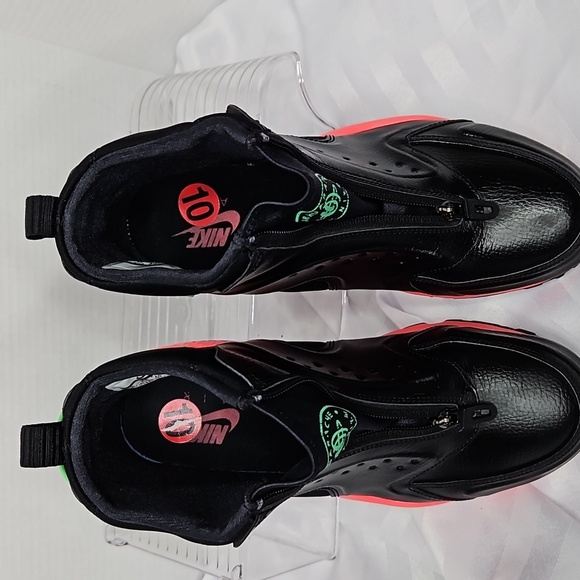 NIKE AIR HUARACHE WOMEN'S SIZE 10 SNEAKERS BLACK,PINK,LIME GREEN HIGH TOPS - Picture 2 of 10